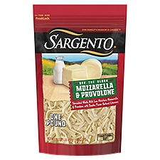 Sargento Off The Block Shredded Mozzarella & Provolone Cheese, 16 oz