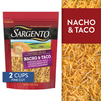 Sargento Nacho & Taco Natural Cheese, 8 oz