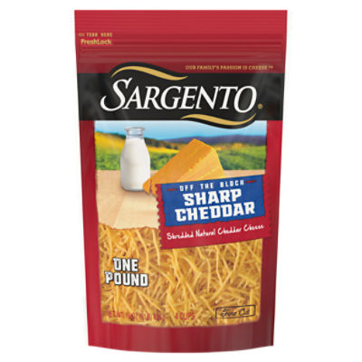 Sargento Fine Cut Sharp Cheddar Cheese, 8 oz