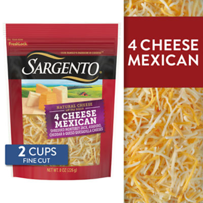 Sargento 4 Cheese Mexican Natural Cheese, 8 oz, 8 Ounce