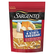 SARGENTO Shredded 4 State Cheddar Natural, Cheese, 8 Ounce