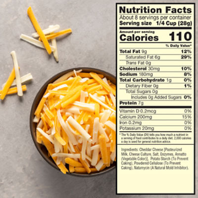 Sargento Shredded 4 State Cheddar Natural Cheese, 7.5 oz