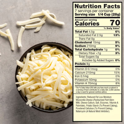 Sargento Traditional Cut Shredded Mozzarella Natural Cheese, 7 oz