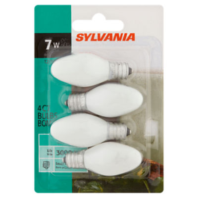 Sylvania Indoor Interior 7W C7 Bulbs, 4 count, 4 Each