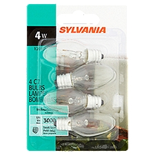 Sylvania 4W C7 Bulbs, 4 count, 4 Each