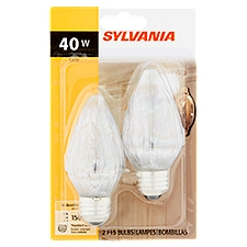Sylvania Decorative Iridescent Flame Tip Light Bulbs, 2 Each