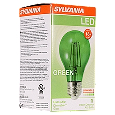 SYLVANIA LED Green Glass Filament A19 60W Light Bulb