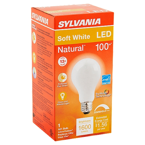 Sylvania Natural LED 100W Soft White A21 Bulb
