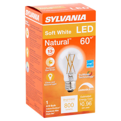 Sylvania Natural LED 60W Soft White A19 Bulb - Fairway