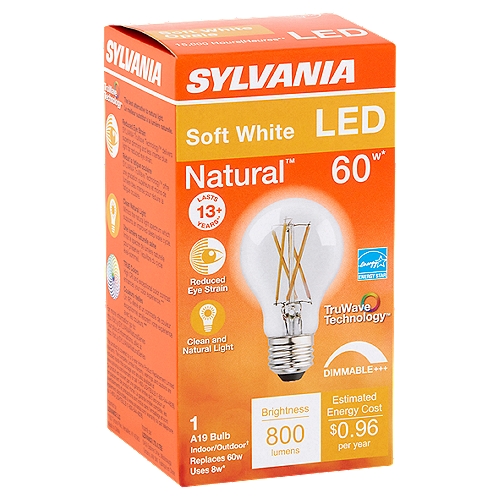 Sylvania Natural LED 60W Soft White A19 Bulb