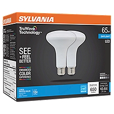 SYLVANIA TruWave Technology™ LED 65W BR30 Daylight 5000K Frosted 2pk