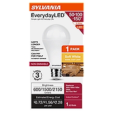 SYLVANIA EverydayLED 50-100-150W A21 Soft White 3-Way 2700K Frosted 1pk, 1 Each