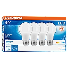 SYLVANIA Contractor Series LED 40W A19 Daylight 5000K Frosted 4pk