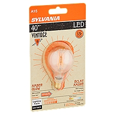 Sylvania Vintage LED 40W Amber Glow A15 Bulb