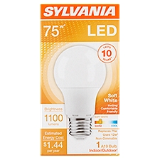 Sylvania Bulb, LED 75W A19 Soft White, 1 Each