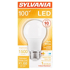 Sylvania LED 100W A19 Soft White Bulb, 1 Each