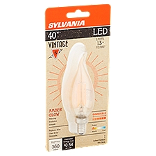 Sylvania Bulb LED 40W Amber Glow B10, 1 Each