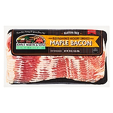 John F. Martin & Sons Bacon, Old Fashioned Hickory Smoked Maple, 1 Pound