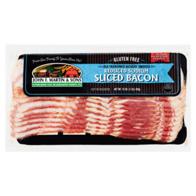 John F. Martin & Sons Old Fashioned Hickory Smoked Sliced Bacon, 16 oz, 16 Ounce