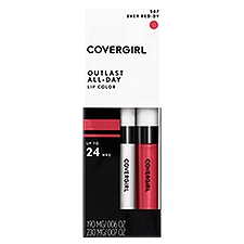 Covergirl Outlast All-Day 507 Ever Red-Dy Lip Color, 2 count