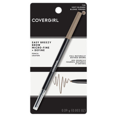 Covergirl Easy Breezy Brow Micro-Fine + Define 720 Soft Blonde Pencil Crayon, 0.003 oz