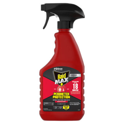 Raid Max Perimeter Protection, Indoor & Outdoor Multi Insect Killer Spray, 22 fl oz