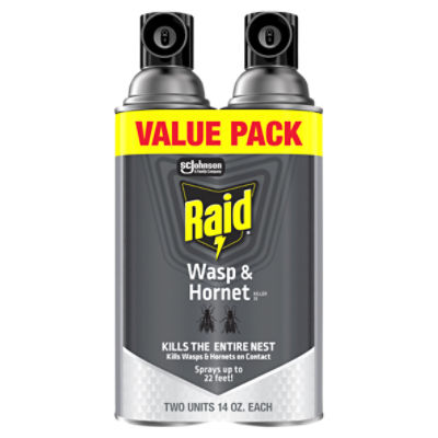 Raid Wasp & Hornet Killer 33 Spray Value Pack, 14 oz, 2 count