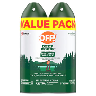 Off! Deep Woods Insect Repellent V Value Pack, 2 count, 12 oz