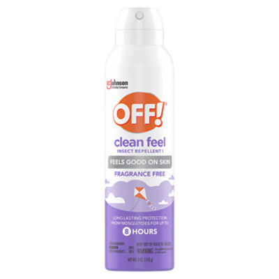 OFF! Clean Feel Picaridin Mosquito Repellent Aerosol, Long-lasting Bug Spray Protection 5 oz/142 g