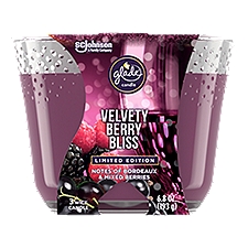 Glade Velvety Berry Bliss 3 Wick, Candle, 6.8 Ounce