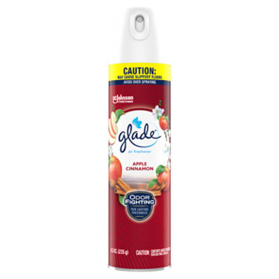 Glade Aerosol Spray, Air Freshener for home Apple Cinnamon Scent with Essential Oils, 8.3 oz