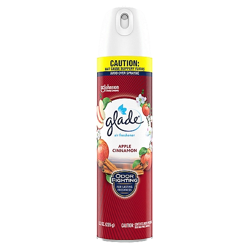 Glade Aerosol Spray, Air Freshener for home Apple Cinnamon Scent with Essential Oils, 8.3 oz