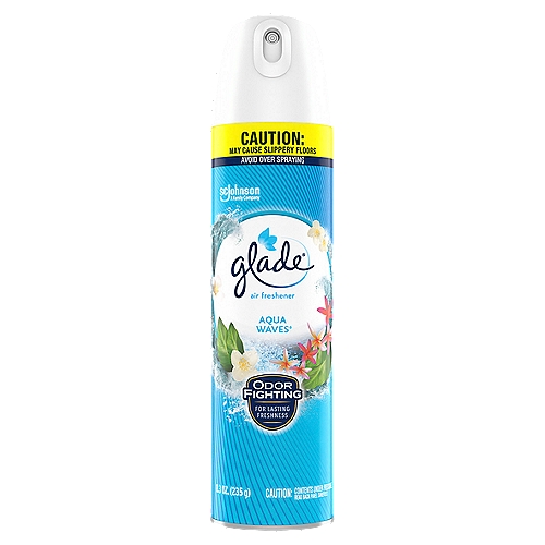 Glade Aerosol Spray, Air Freshener for Home, Aqua Waves Scent with Essential Oils 8.3 oz