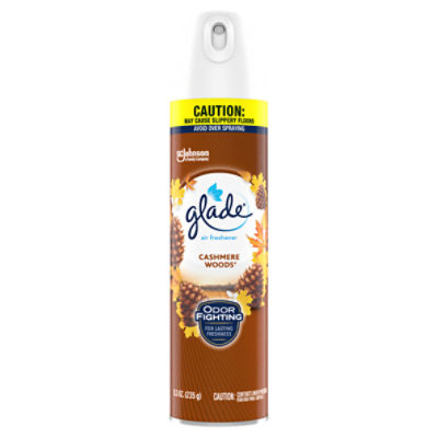 Glade Aerosol Spray, Air Freshener for Home, Cashmere Woods Scent with Essential Oils 8.3 oz