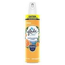 Glade Aerosol Spray, Air Freshener, Coastal Sunshine Citrus Scent with Essential Oils 8.3 oz