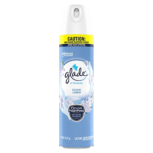 Glade Aerosol Spray, Air Freshener for Home, Clean Linen Scent with Essential Oils, 8.3 oz