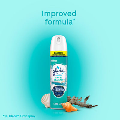 Glade Aerosol Spray, Air Freshener for Home, Sky & Sea Salt, Infused with  Essential Oils 8.3 oz - The Fresh Grocer