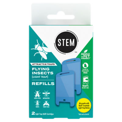 STEM Light Trap Refills, Attracts and Traps Flying Insects, [Includes 2 Refills]