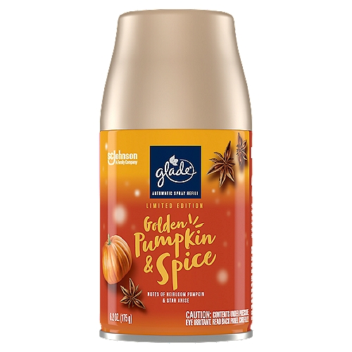 Glade Automatic Spray, Refill, Golden Pumpkin & Spice 6.2 oz
