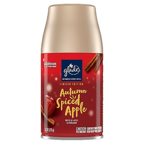 SC Johnson Glade Autumn Spiced Apple Automatic Spray Refill Limited Edition, 6.2 oz