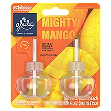 Glade PlugIns Scented Oil Refills, Mighty Mango, Air Freshener, .067 oz Each, Pack of 2