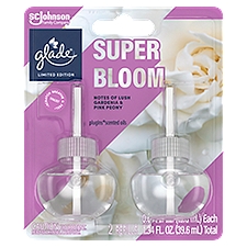 Glade PlugIns Scented Oil Refills, Super Bloom, Air Freshener, .067 oz Each, Pack of 2, 1.34 Fluid ounce