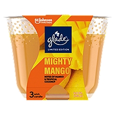 Glade 3-Wick Candle - Mighty Mango Limited Edition Fragrance - 6.8 ounce /1ct