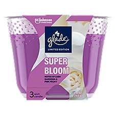 Glade 3-Wick Candle - Super Bloom Limited Edition Fragrance - 6.8 ounce /1ct