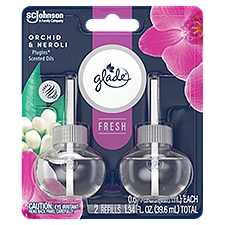 Glade PlugIns Scented Oil Refills, Fresh Orchid & Neroli, Air Freshener, .067 oz Each, Pack of 2