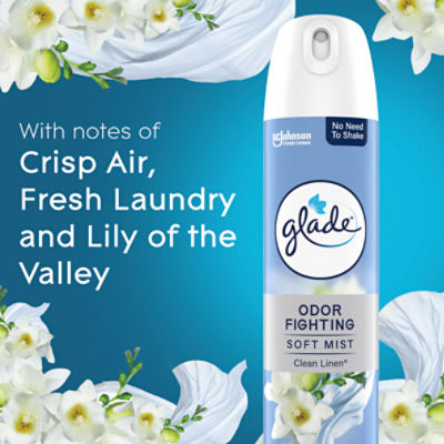 Glade Clean Linen Air Freshener, 8 oz