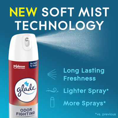 Glade Odor Fighting Soft Mist Air Freshener Room Spray, Apple Cinnamon, 8.0oz, 1pk