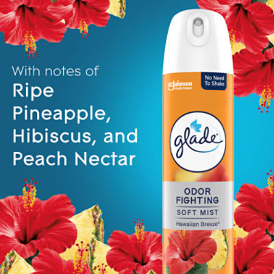 Glade Odor Fighting Soft Mist Air Freshener Room Spray, Hawaiian Breeze , 8.0oz, 1pk