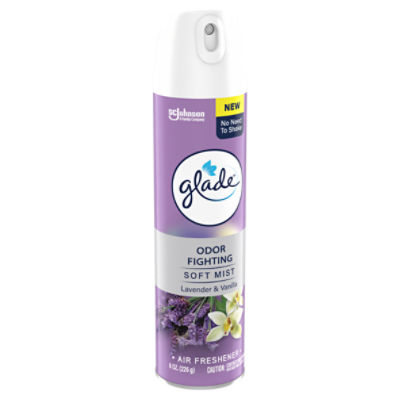 Glade Odor Fighting Soft Mist Air Freshener Room Spray, Lavender Vanilla, 8.0oz, 1pk