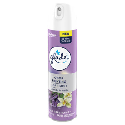 Glade Odor Fighting Soft Mist Air Freshener Room Spray, Lavender Vanilla, 8.0oz, 1pk